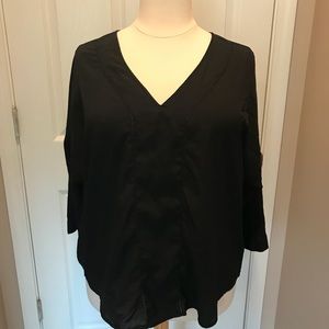 Black sheer blouse XXL